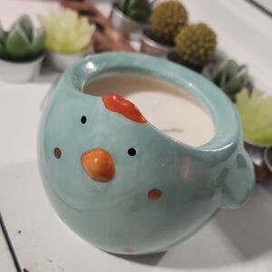 Handmade Ceramic Chicken Soy Wax Candle